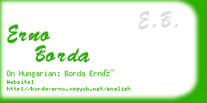 erno borda business card